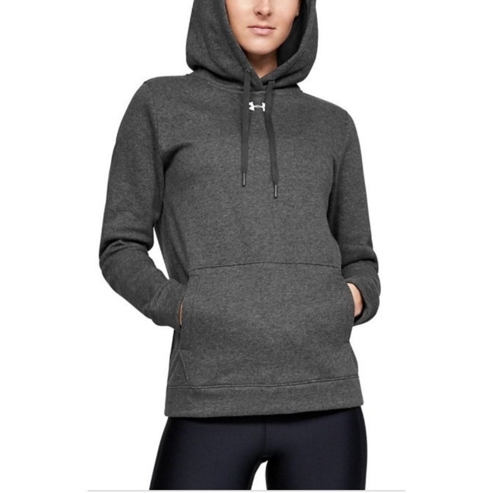 Under Armour Hustle Fleece Hoodie Womens XL Gray New NWT Pullover 1300261